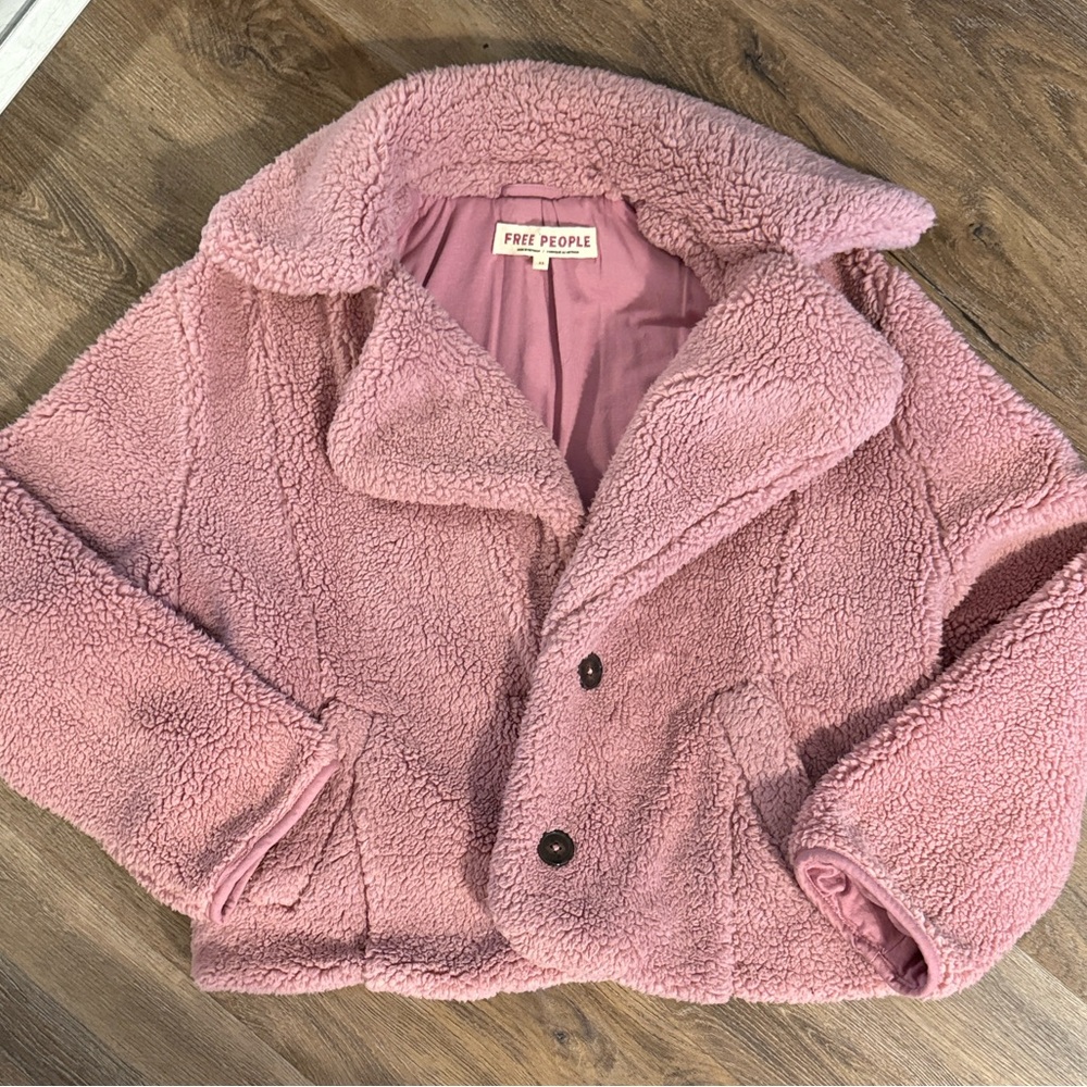 Free People Blush Teddy Jacket